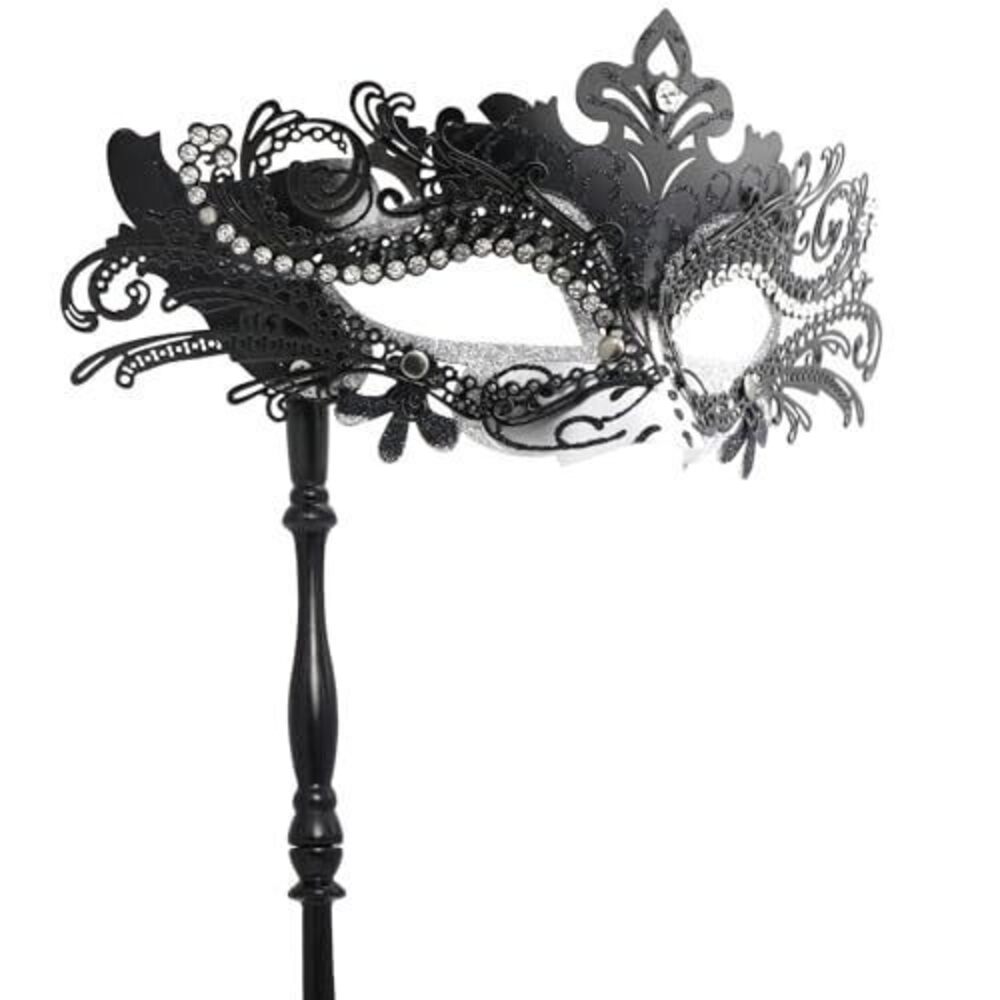 4791 Masquerade Mask with Stick Venetian Mask Mardi Gras Decorations